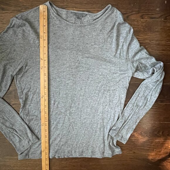 John Varvatos Men's Gray Crew Neck jersey wool blend Sweater-Medium - Picture 6 of 7